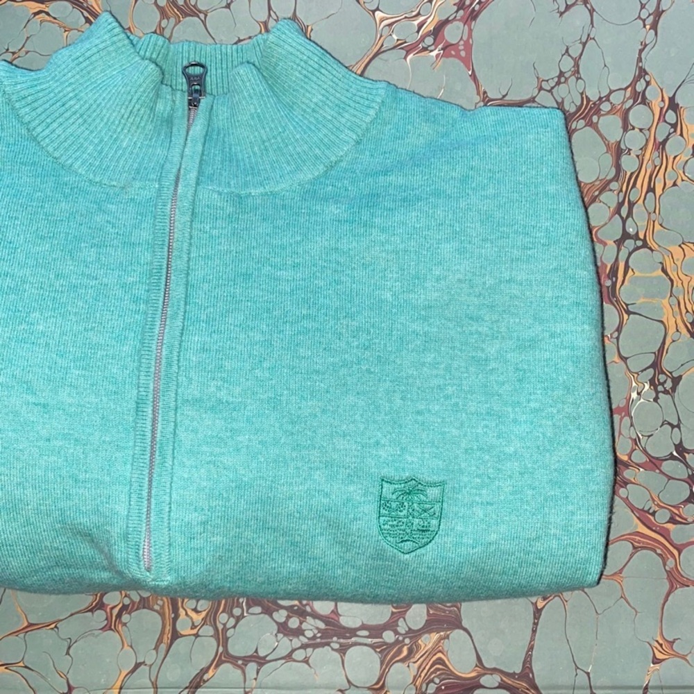 **SOLD** Peter Millar Lyford Cay Club women’s S sweater bright turquoise